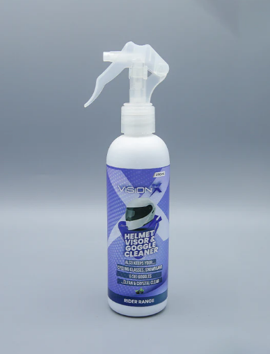 Helmet Visor / Goggle Cleaner 250ml & 50ml Vision X