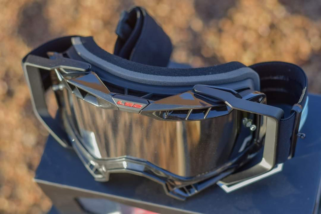 LS2 Aura Goggle Black Iridium Silver